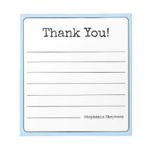 Azul Céu Retrô Obrigado Seu Nome Listrado