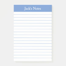 Azul Claro Clássico Vinculado Personalizado