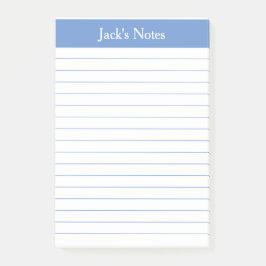 Bloco De Notas Azul Claro Clássico Vinculado Personalizado