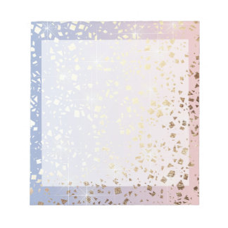 Bloco De Notas Azul de Serenidade de Folha de Estrelas Dourada Ro