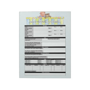 Bloco de notas azul do Diário das baby-sitter