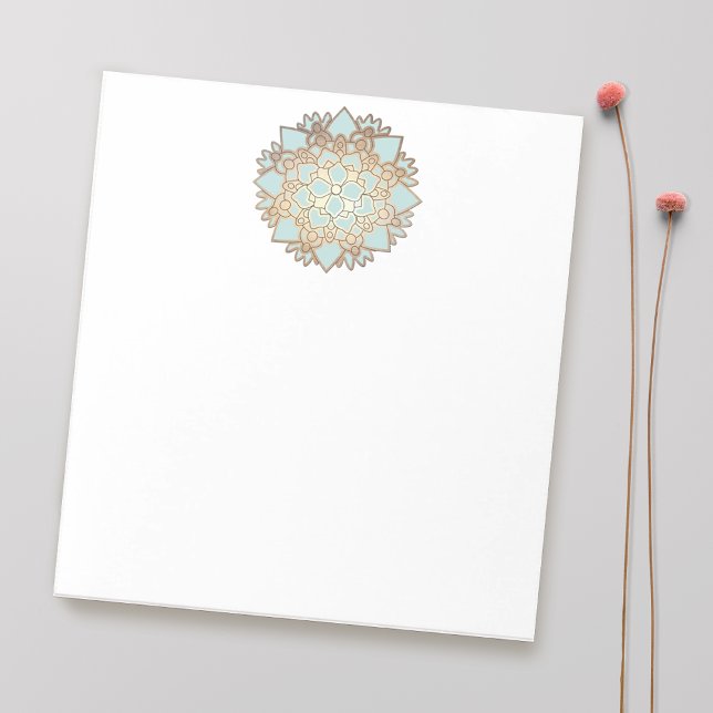 Bloco de notas azul e Dourado (Criador carregado)