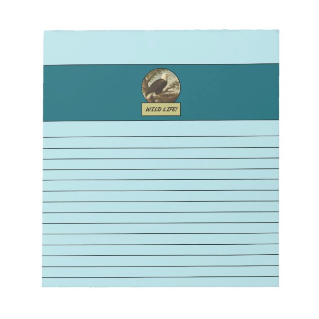 Bloco de Notas Azul em Pó Bald (Frente)