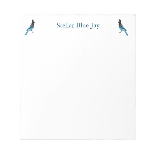 Bloco de notas azul-jay estelar (Frente)