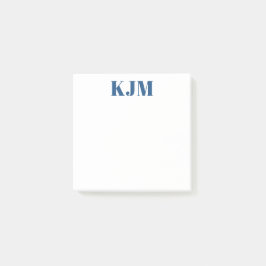 Bloco de Notas Azul Marinho Monogramado Simples