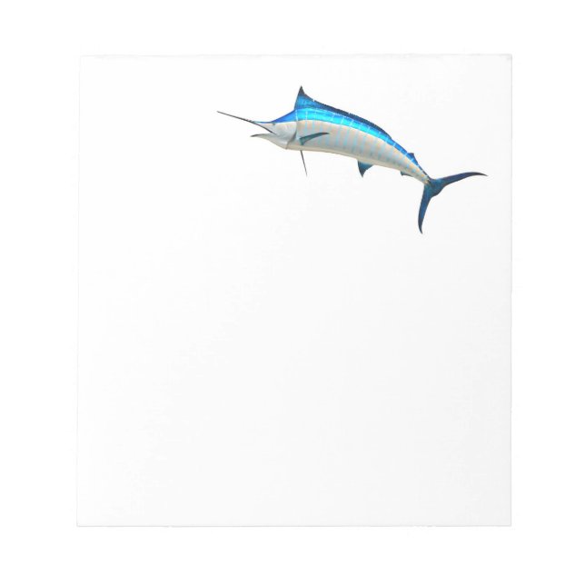 Bloco De Notas Azul Marlin Game Fish (Frente)