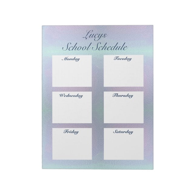 Bloco de notas azul ombre do calendário diário (Invertido)