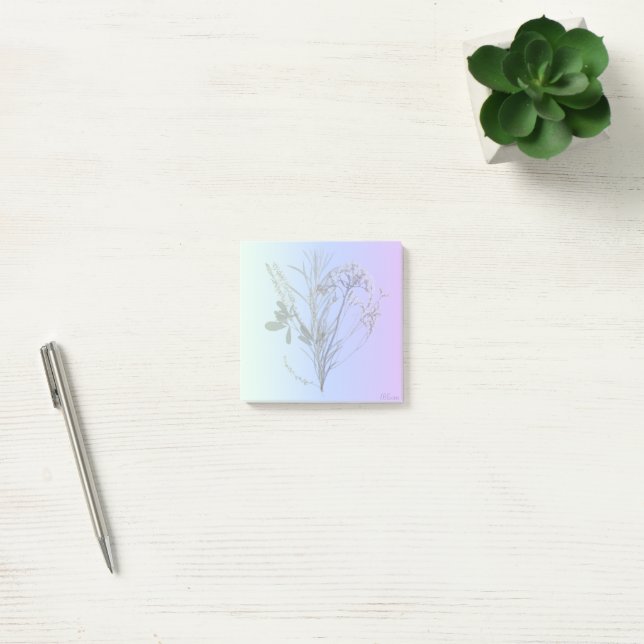 Bloco De Notas Azul ou roxo poste a nota (Escritótio)