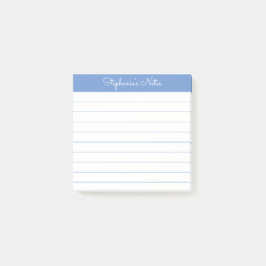 Bloco De Notas Azul Periwinkle Moderno Elegante Personalizado Lin