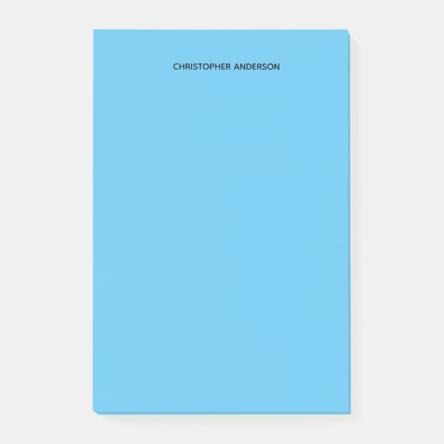 Bloco De Notas Azul personalizado (Frente)
