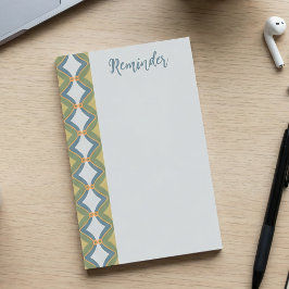 Bloco De Notas Azul Retro Verde