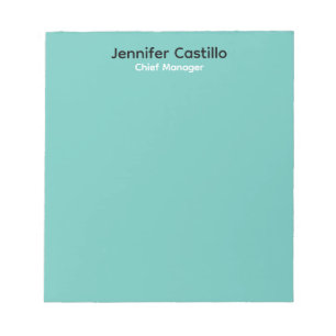 Bloco De Notas Azul Simples Preto Branco Minimalista Moderno
