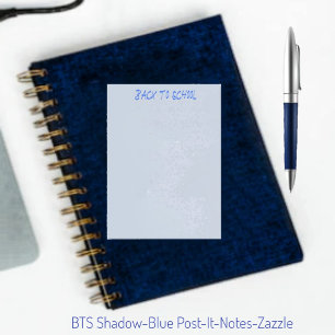 Bloco De Notas Azul-sombra BTS