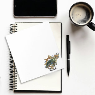 Bloco De Notas Azul Verde-Tartaruga do Mar