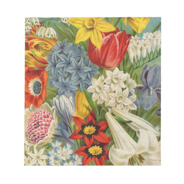 Bloco De Notas Azulejos De Catálogo De Sementes Antigas, Placas,  (Frente)