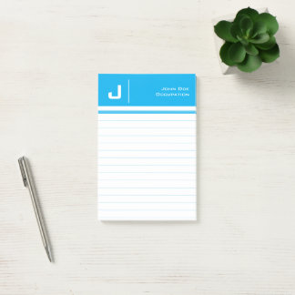 Bloco De Notas Azure Simples Limpo de Nome Personalizado