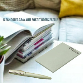 Bloco De Notas B. Cinzas escolares — Branco