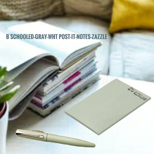 Bloco De Notas B. Cinzas escolares — Branco (Criador carregado)