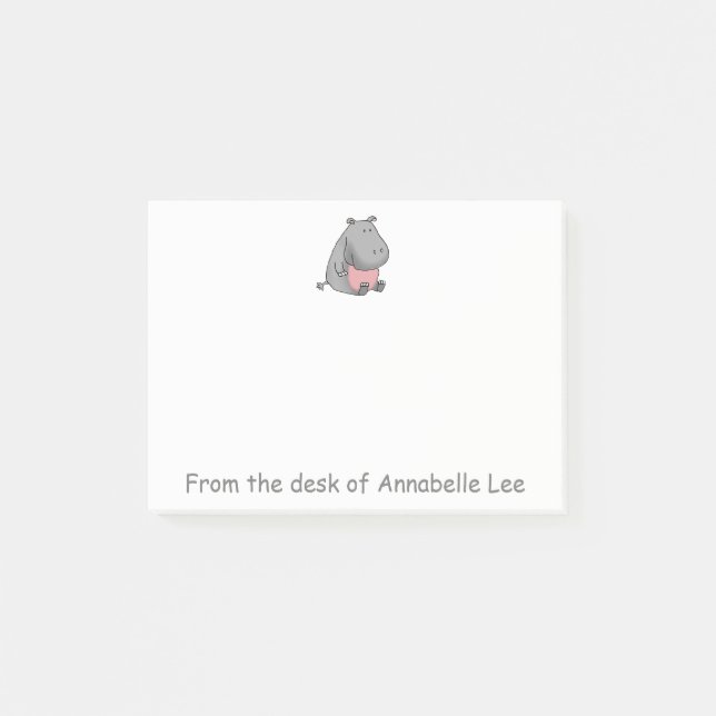 Bloco De Notas Baby Hippo (Frente)