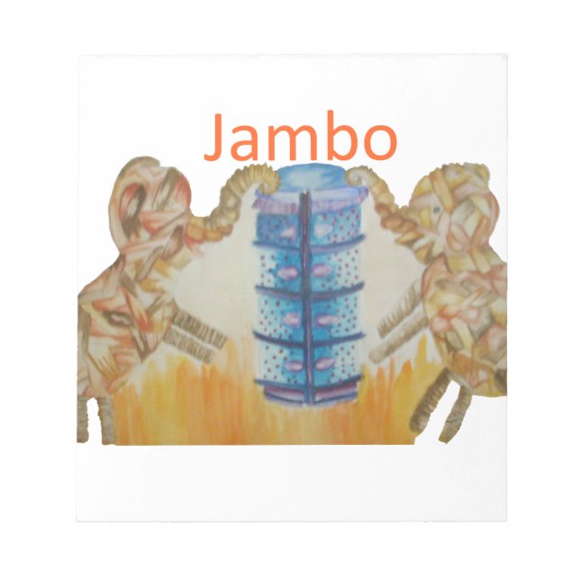 Bloco De Notas Baby Kids Jambo Jumbo Elephants Design (Frente)