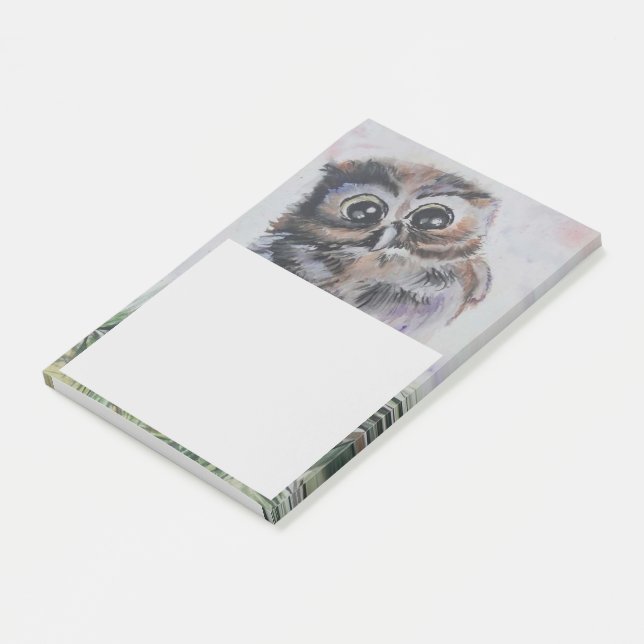 Bloco De Notas Baby Owl Sticky Notes (Inclinado)