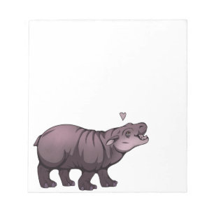 Bloco De Notas Baby Pigmy Hippo