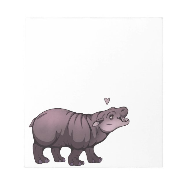 Bloco De Notas Baby Pigmy Hippo (Frente)