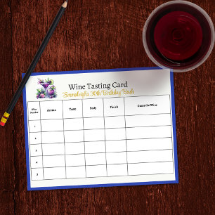 Bloco De Notas Bacia do Aniversário Violeta Adivinha o Vinho