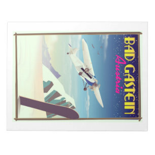 Bloco De Notas Bad Gastein Austria Snowboard poster