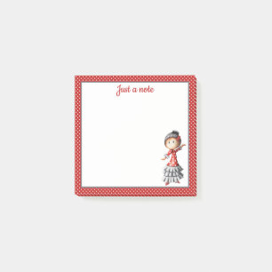 Bloco De Notas Bailarina Flamenca Sevillana Espanhola Personaliza