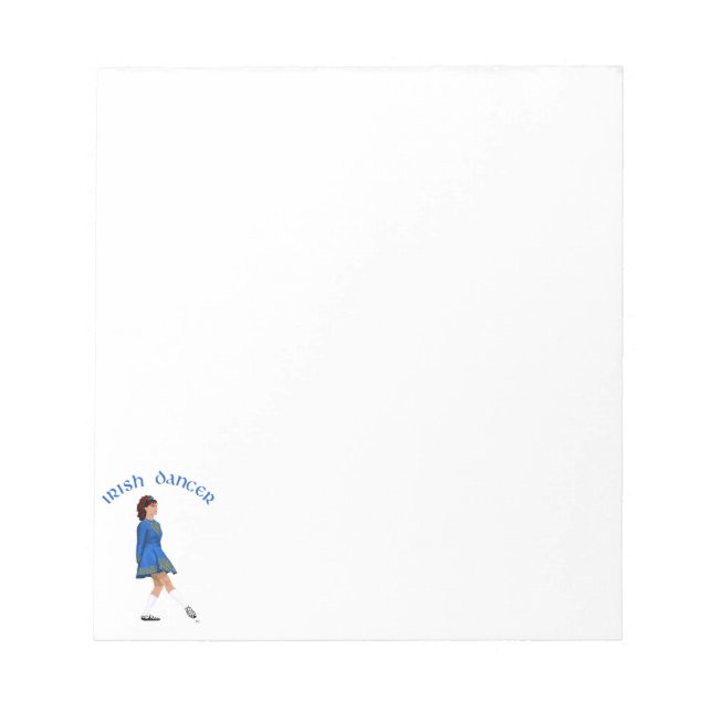 Bloco De Notas Bailarino Irlandês de Sapato Macio em Azul (Frente)