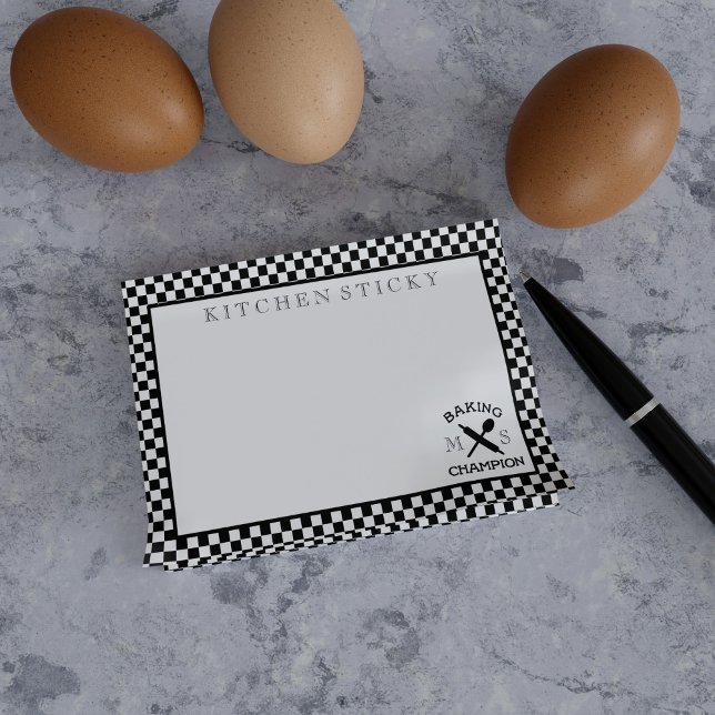 Bloco De Notas Baker Chef Baking Champicy Kitchen Posta as notas (Criador carregado)