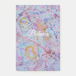 Bloco De Notas ​"Balance" Abstract Watercolor & Wax Resistance