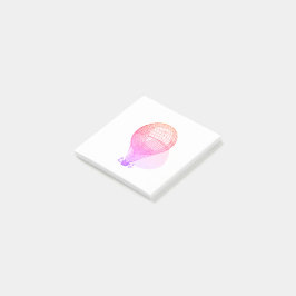 Bloco De Notas Balão de Ar Quente Rosa Vintage - Notas Adesivas
