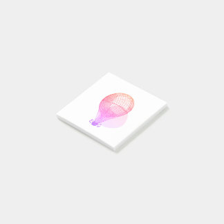 Bloco De Notas Balão de Ar Quente Rosa Vintage - Notas Adesivas