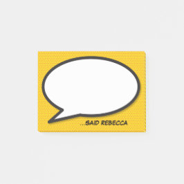 Bloco De Notas Balão de Fala Personalizado Quadrinhos Pop Art  