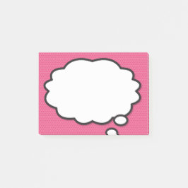 Bloco De Notas Balão de Pensamento de Quadrinhos Modernos Rosa