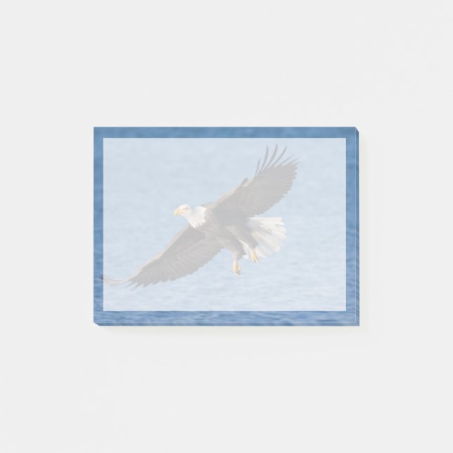 Bloco De Notas Bald eagle in flight (Frente)