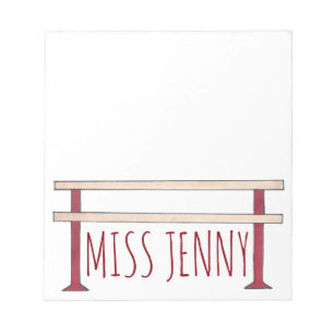 Bloco De Notas Balé Ballerina Dance Classe Studio Professor Barre