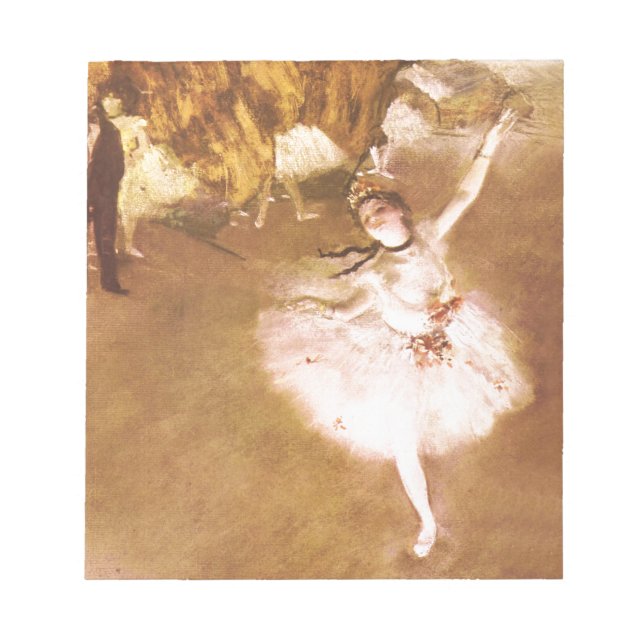 Bloco De Notas Balé Dancer Degas Star Painting (Frente)