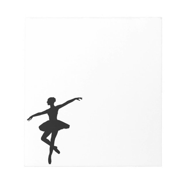 Bloco De Notas Ballerina branca branca branca Balé simples (Frente)