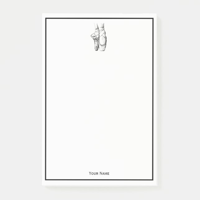 Bloco De Notas Ballerina Feet em Ponta #1 (Frente)