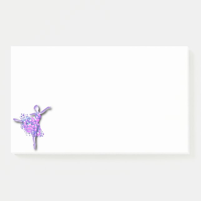 Bloco De Notas Ballerina Girl Girl Balé Dancer Sticky Notes (Frente)