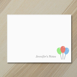 Bloco De Notas Balões Coloridos de Aniversário