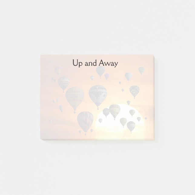Bloco De Notas Balões de ar quente em bilhetes de posto de voo (Frente)