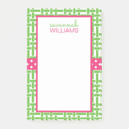 Bloco De Notas Bamboo e Grosgrain Posto personalizado Notepad