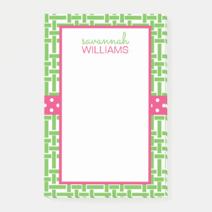 Bloco De Notas Bamboo e Grosgrain Posto personalizado Notepad
