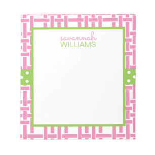 Bloco De Notas Bambu & Grosgrain Notepad Personalizado