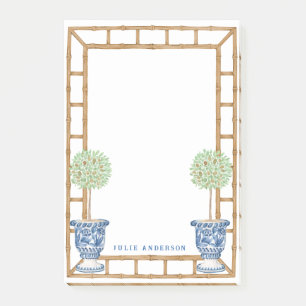 Bloco De Notas Bambu & Olive Topiary   Chinoiserie