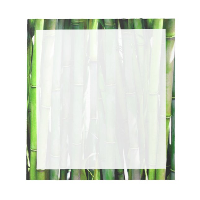 Bloco De Notas Bambu Verde de Crescimento de Riqueza Feng Shui (Frente)
